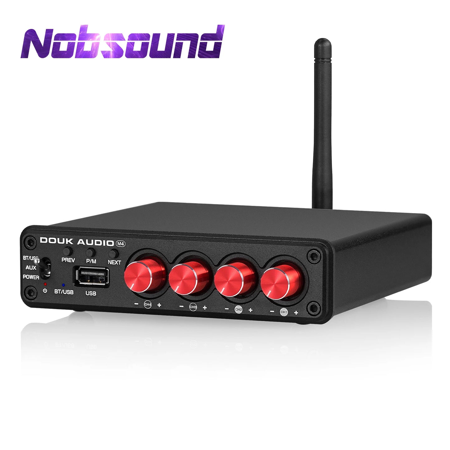 Douk Audio M4 4 Channel Bluetooth 5.0 USB Power Amplifier