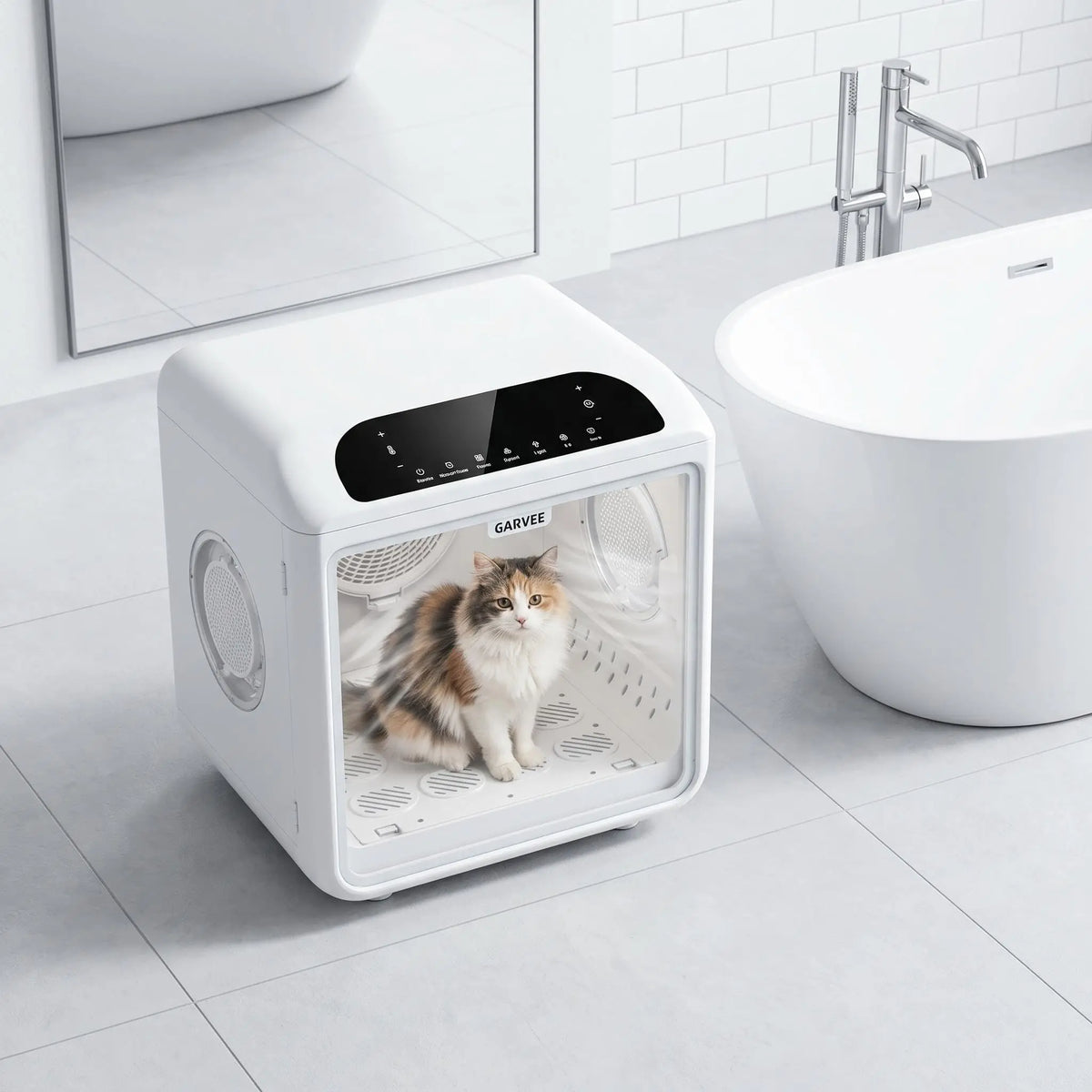 Smart Quiet Pet Dryer Box With Round Airflow For Pets