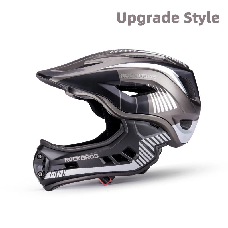 ROCKBROS Kids Detachable Full Face Cycling Helmet For Safety
