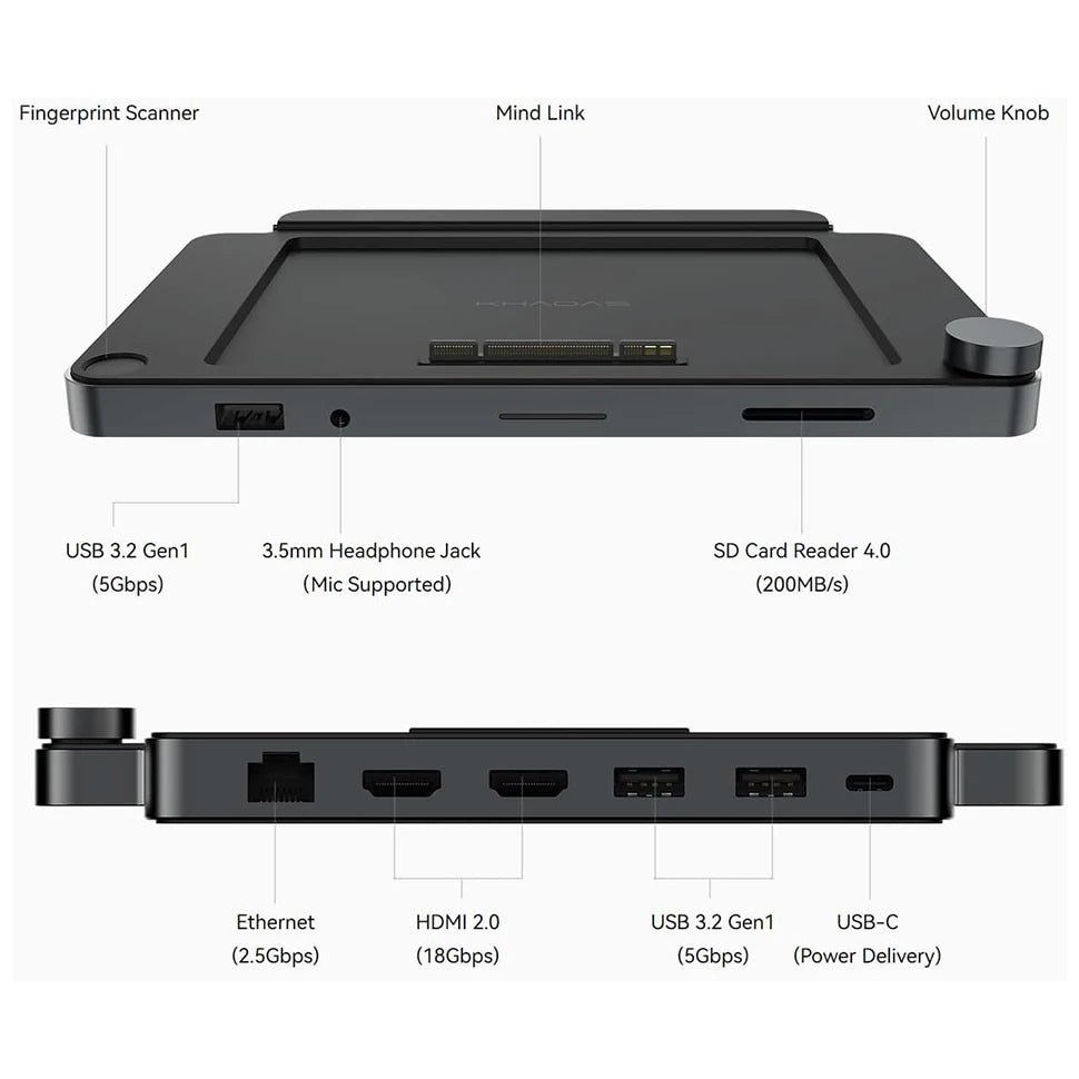 Khadas Mind Mini PC Dockstation With Expansion Ports Mindlink Hub