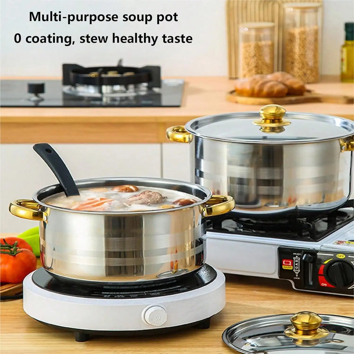 Premium 10 Piece Stainless Steel Cooking Pot Set With Lids