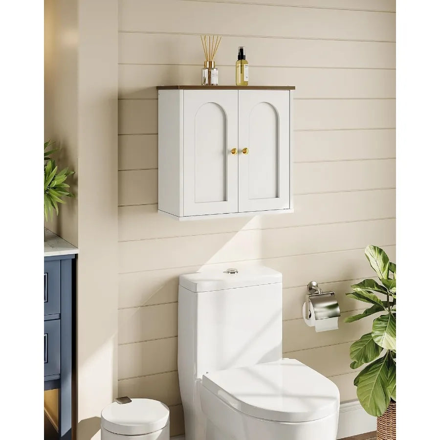 XIUWO Bathroom Wall Cabinet With Adjustable Shelves Farmhouse Style
