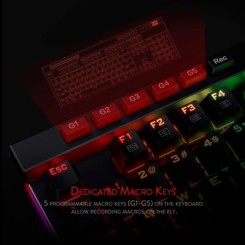 Redragon K580 Vata RGB LED Backlit Mechanical Gaming Keyboard