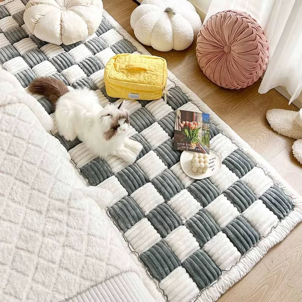 CWV Coral Fleece Warm Non Slip Washable Dog Bed Mat