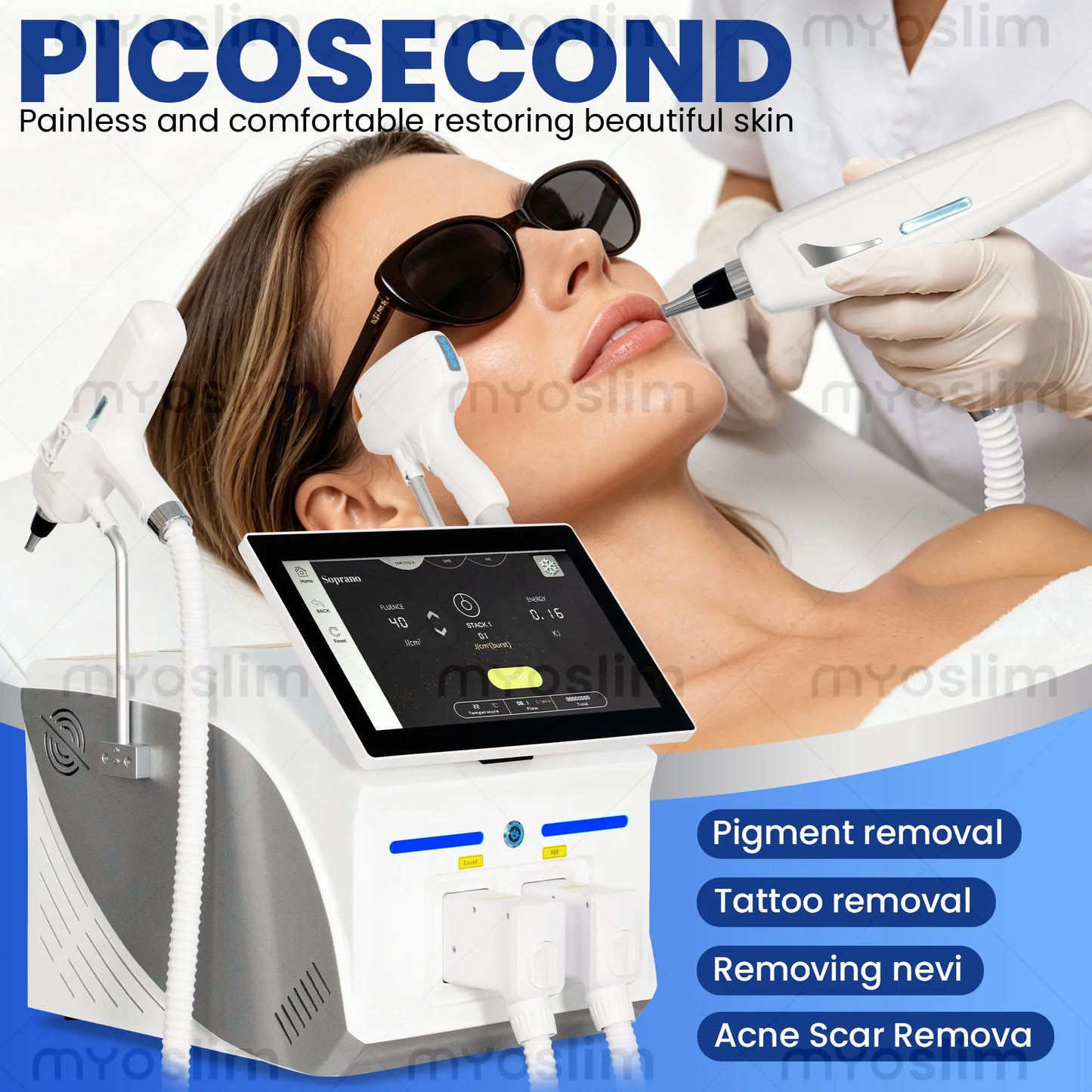 MYOSLIM 2-in-1 Hair Removal and Tattoo Laser Machine