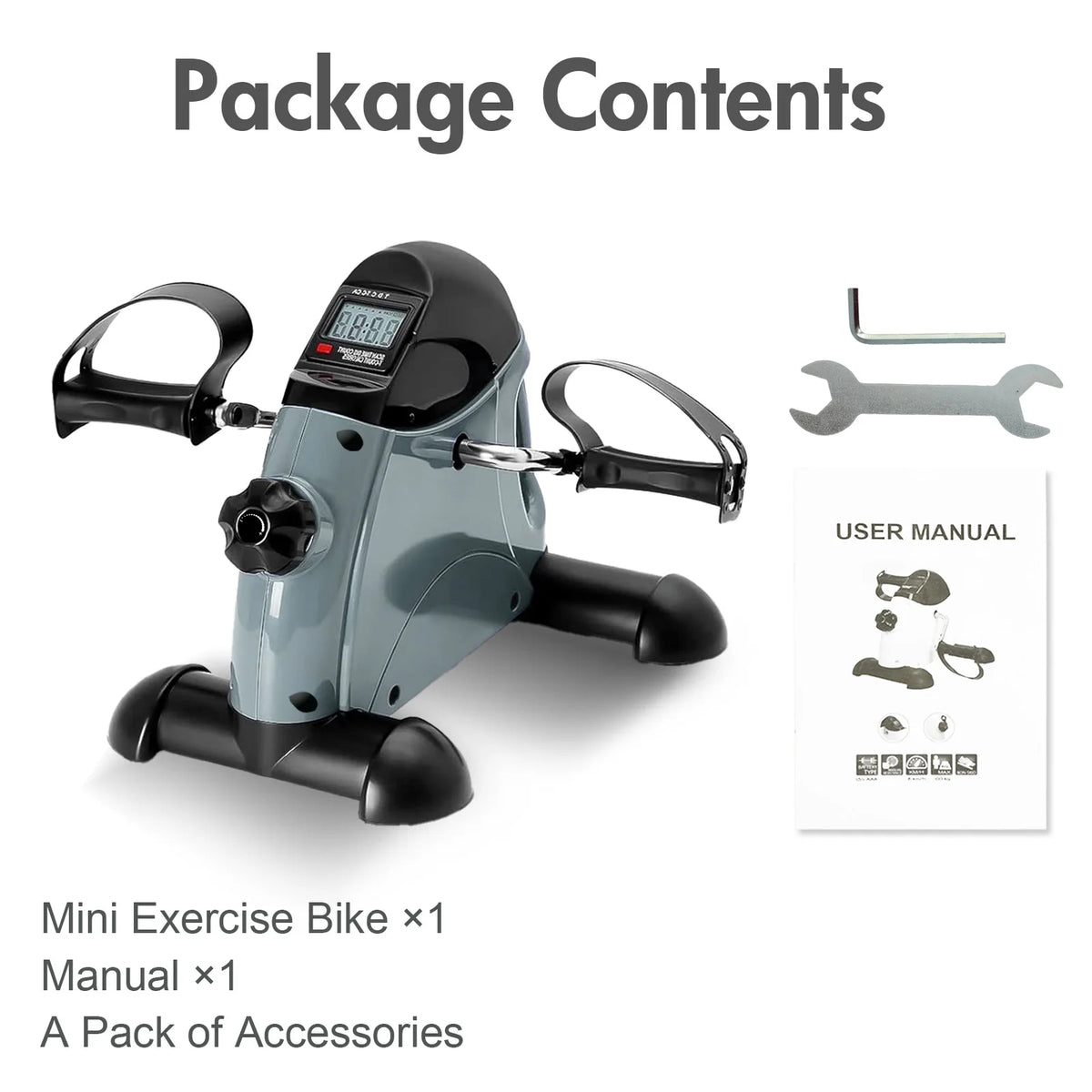 Mini Under Desk Pedal Exerciser Bike With Digital Display