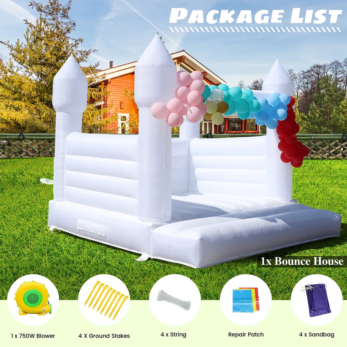 RTS Inflatable Giant Bounce House for Parties and Weddings
