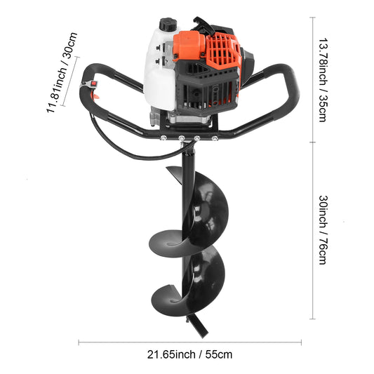 SucceBuy Gas Powered Earth Auger Post Hole Digger Professional
