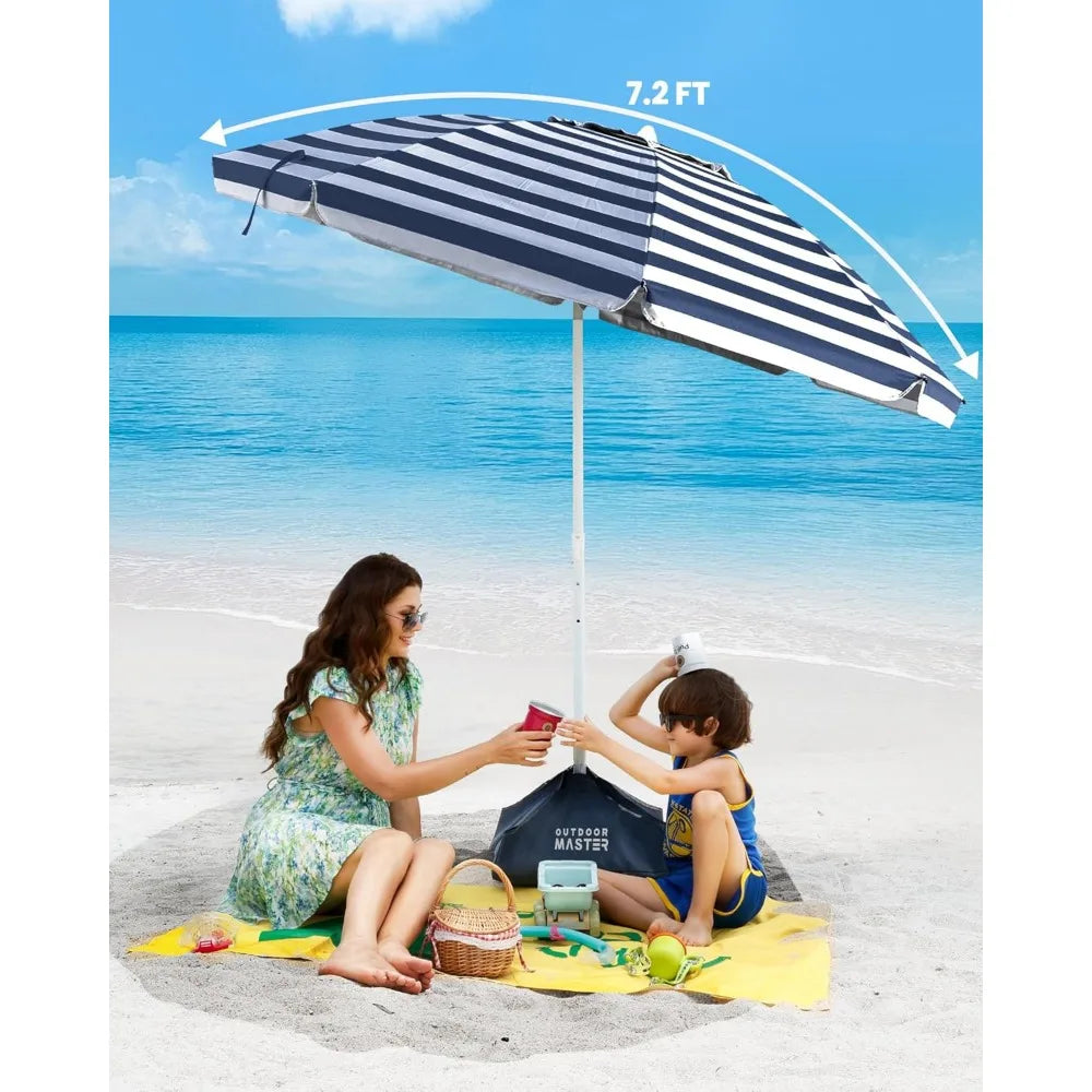 NBVCX Heavy Duty Beach Umbrella With Sandbag Anchor Carry Bag