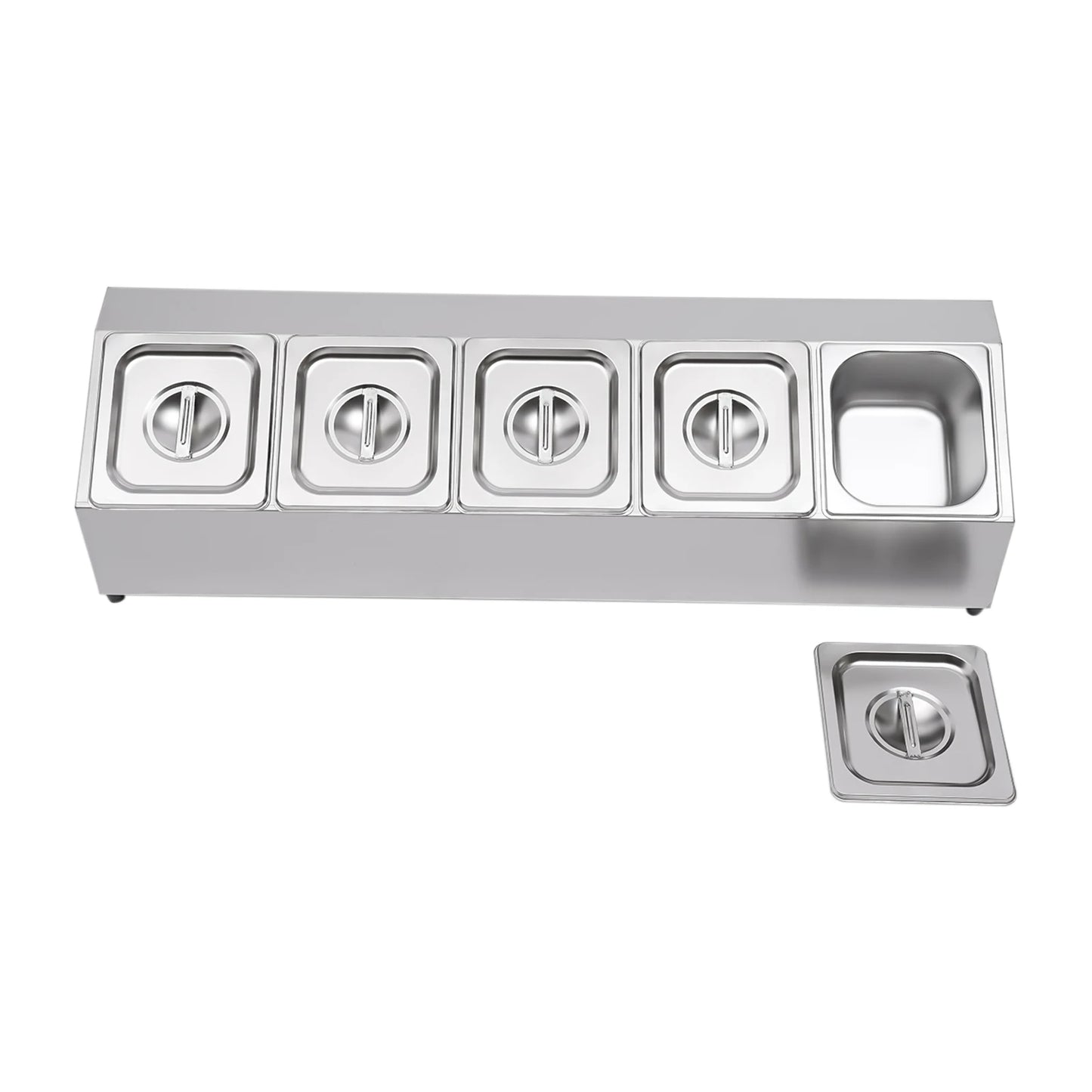 Bymaocar 201 Stainless Steel Seasoning Box With Inclined Holder