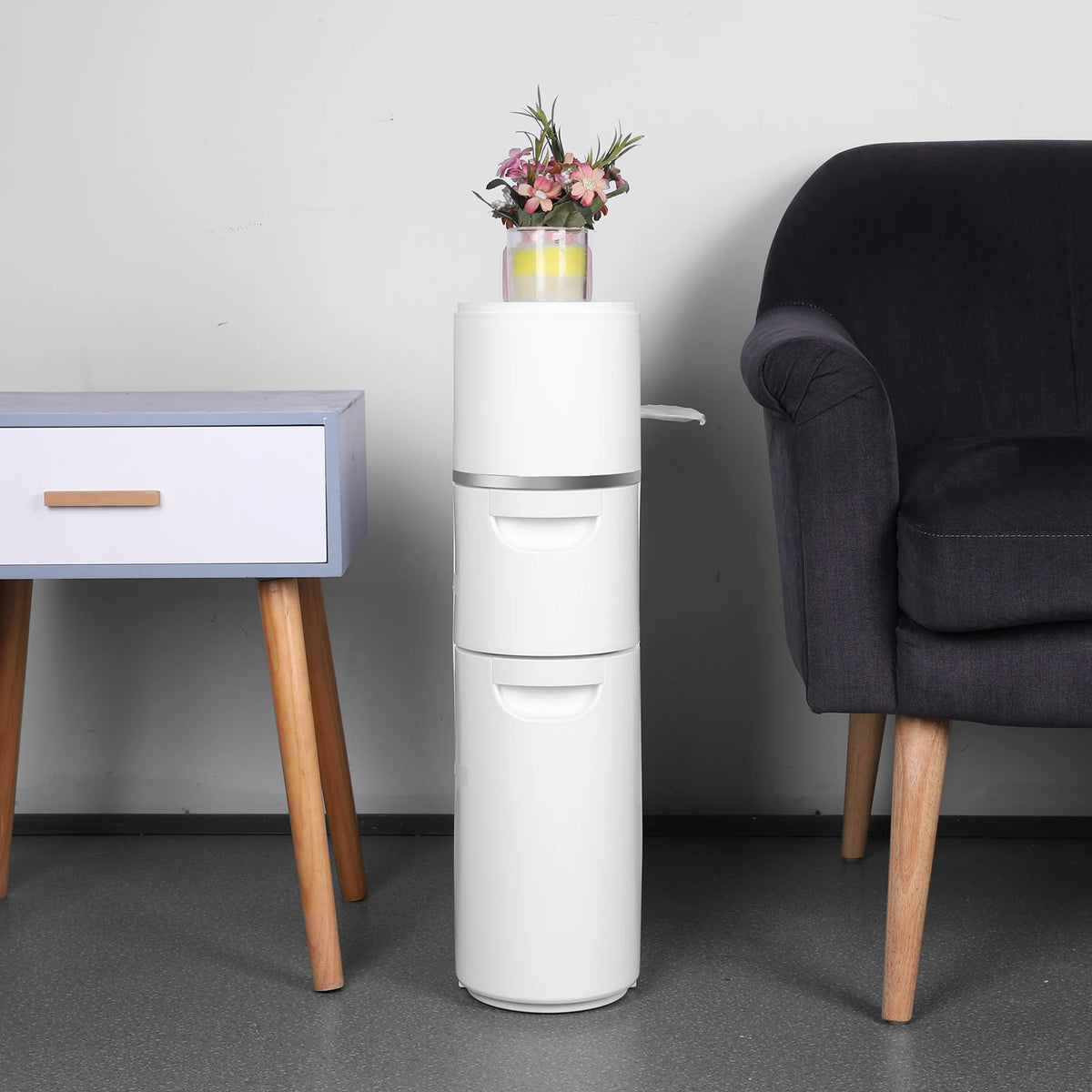 ATUOTIN Slim Plastic Storage Cabinet For Bathroom Organization