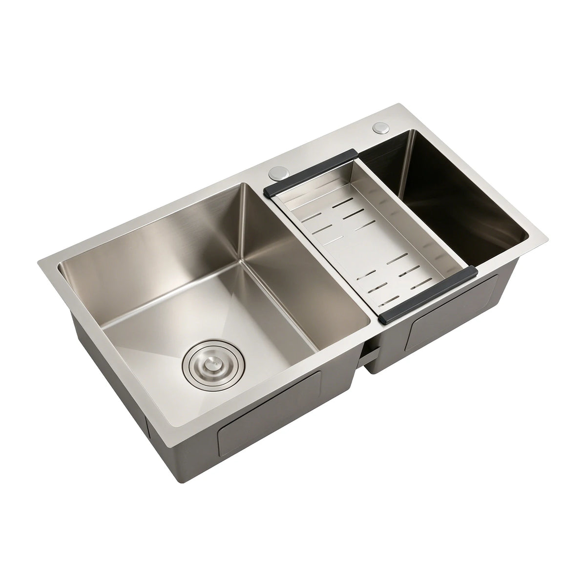 Bymaocar Double Bowl Stainless Steel Kitchen Sink Drainage Filter
