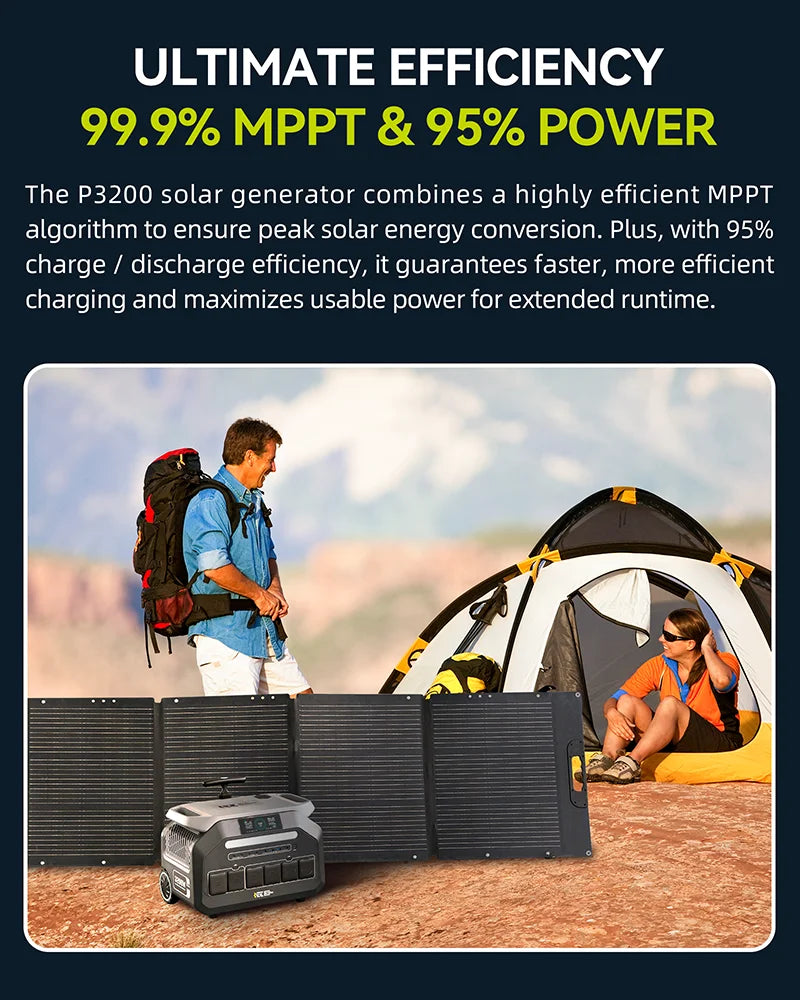 IEE P3200 Portable Power Station With Fast Charge Solar Generator