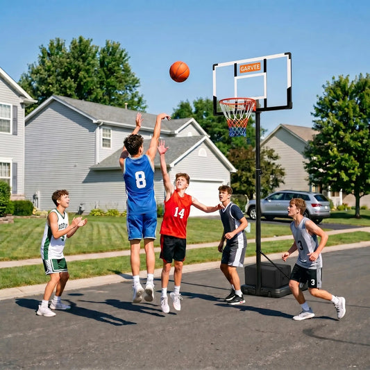 Himiss Portable Adjustable Basketball Hoop With Backboard And Wheels