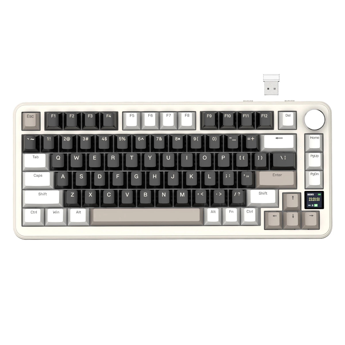 Attack Shark X85 Mechanical Keyboard Hot Swappable Gasket Screen Knob