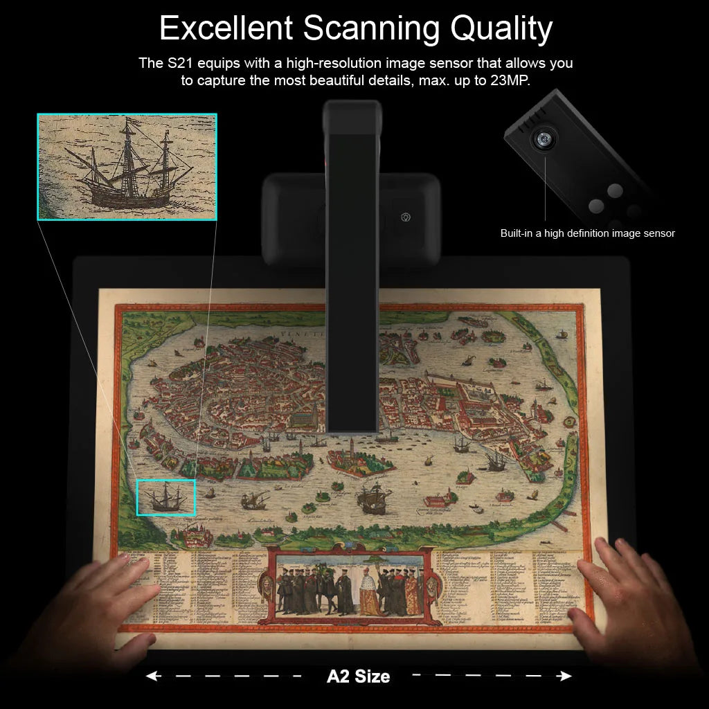 VIISAN S21 CaptureA2 27MP Document Scanner With OCR
