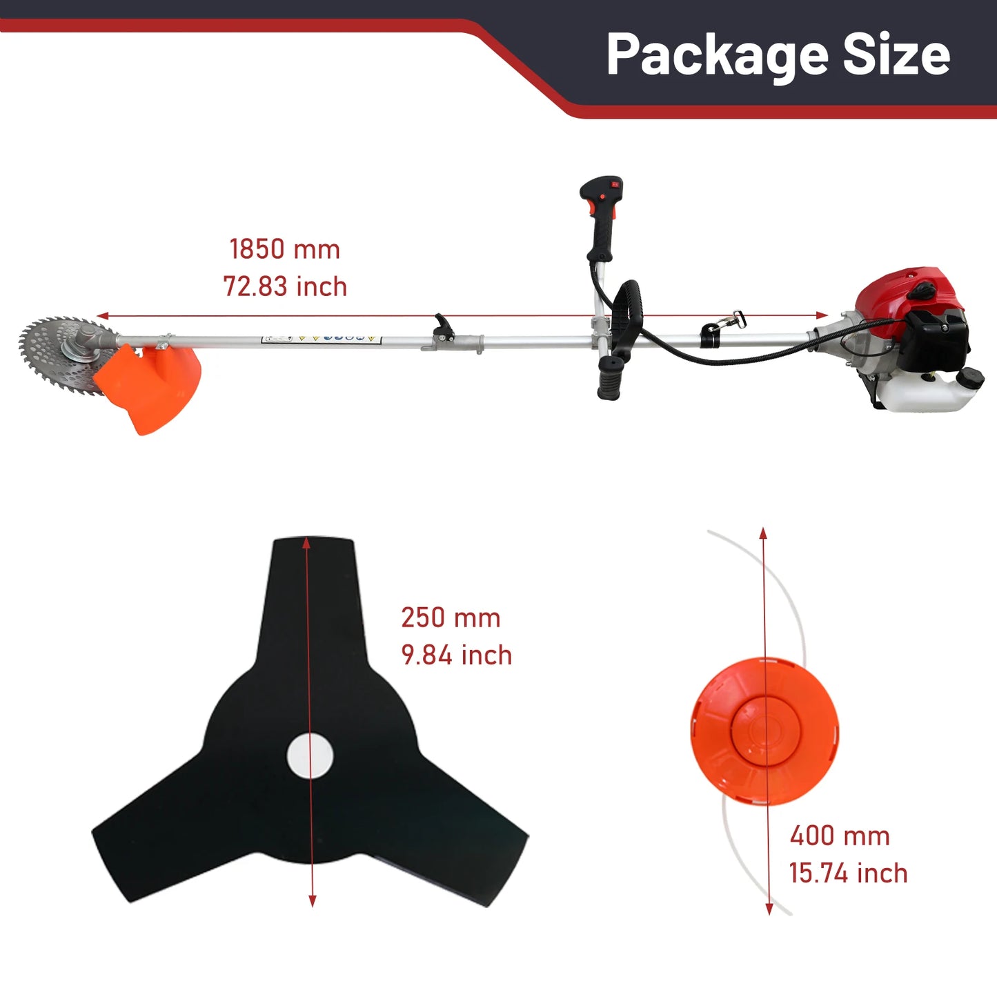 Gas Powered 4-In-1 Weed Wacker And Trimmer Tool For Lawns