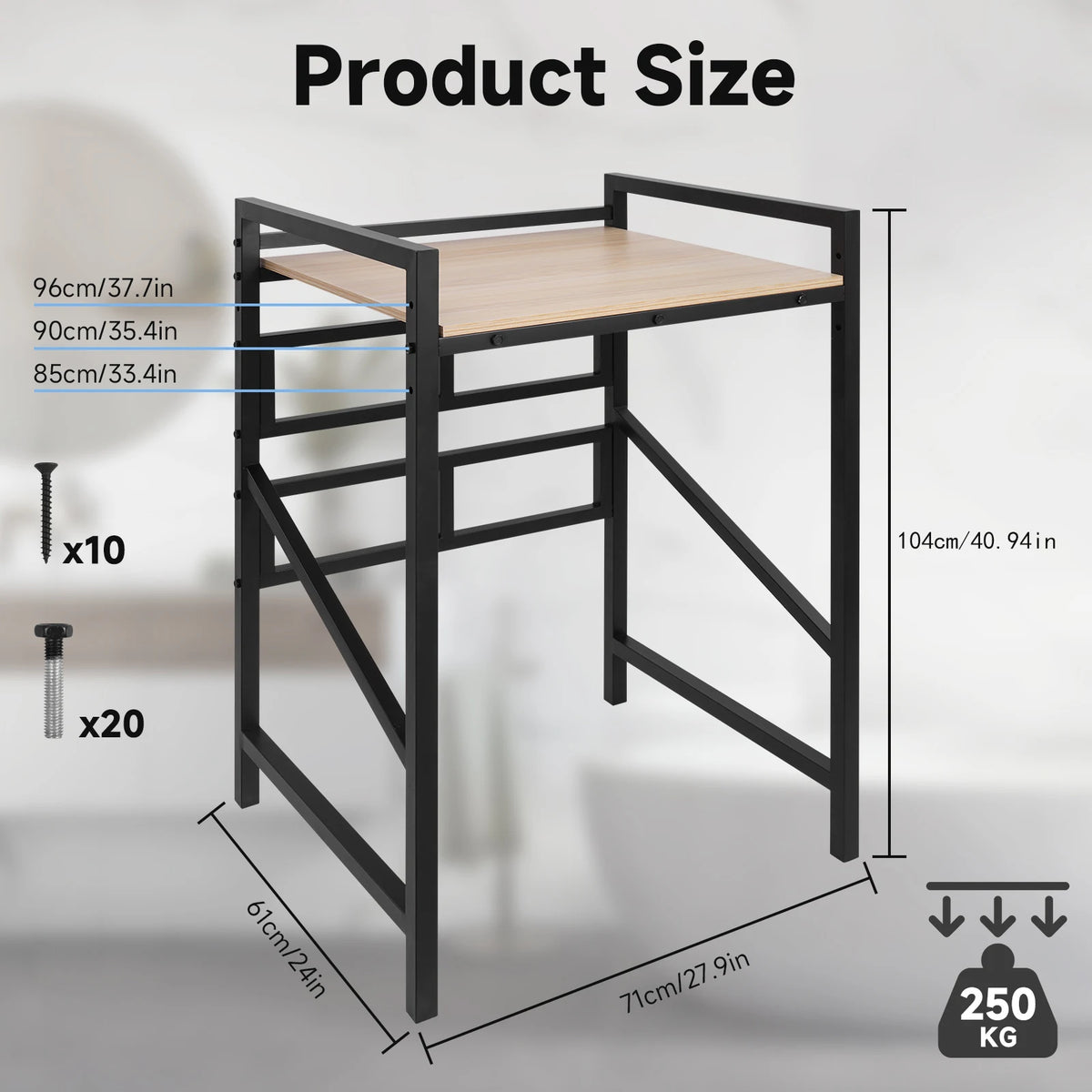 Heavy Duty Metal Double Tier Washer And Dryer Storage Stand